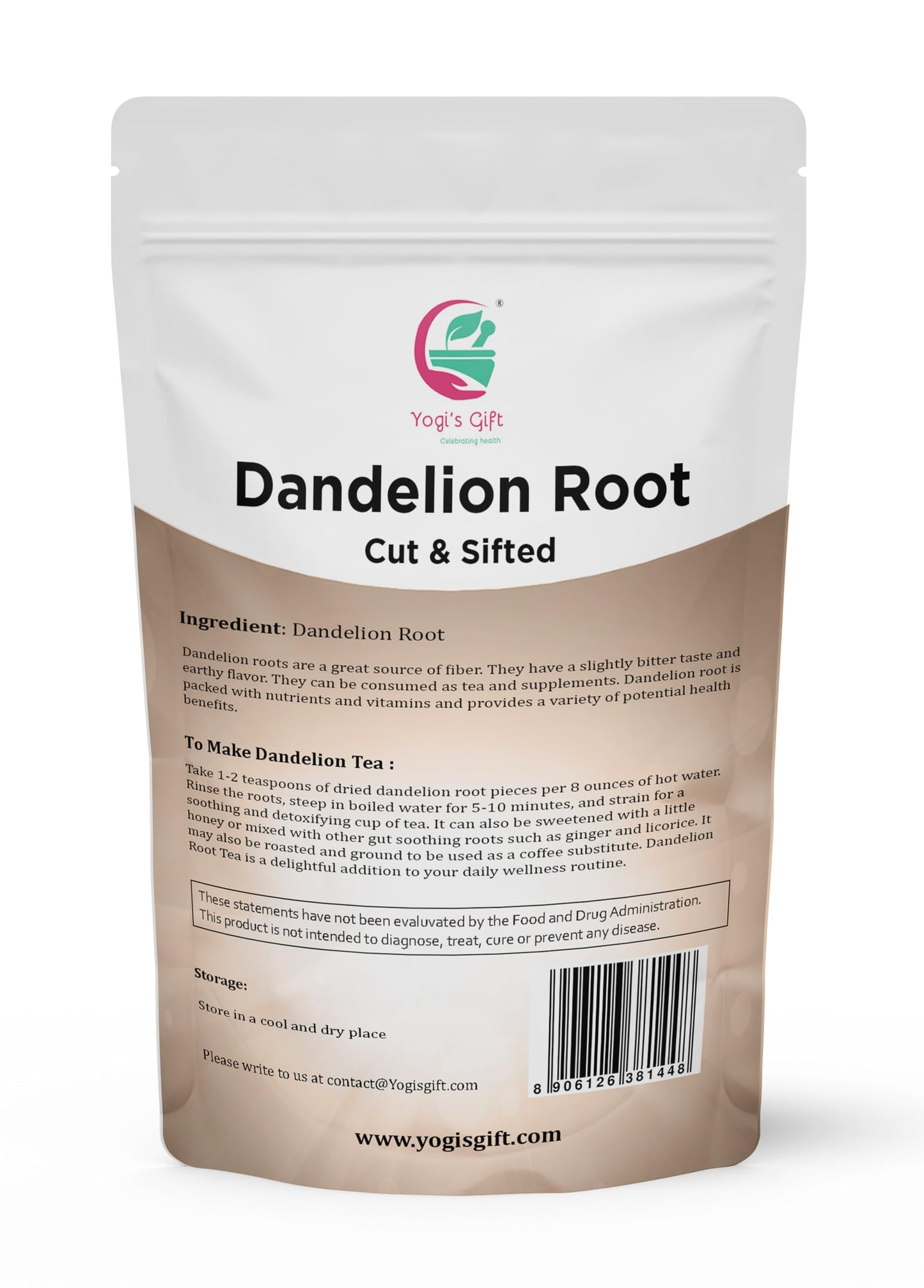 YOGI’S GIFT Dandelion Root Cut and Sifted Loose Root 1 LB