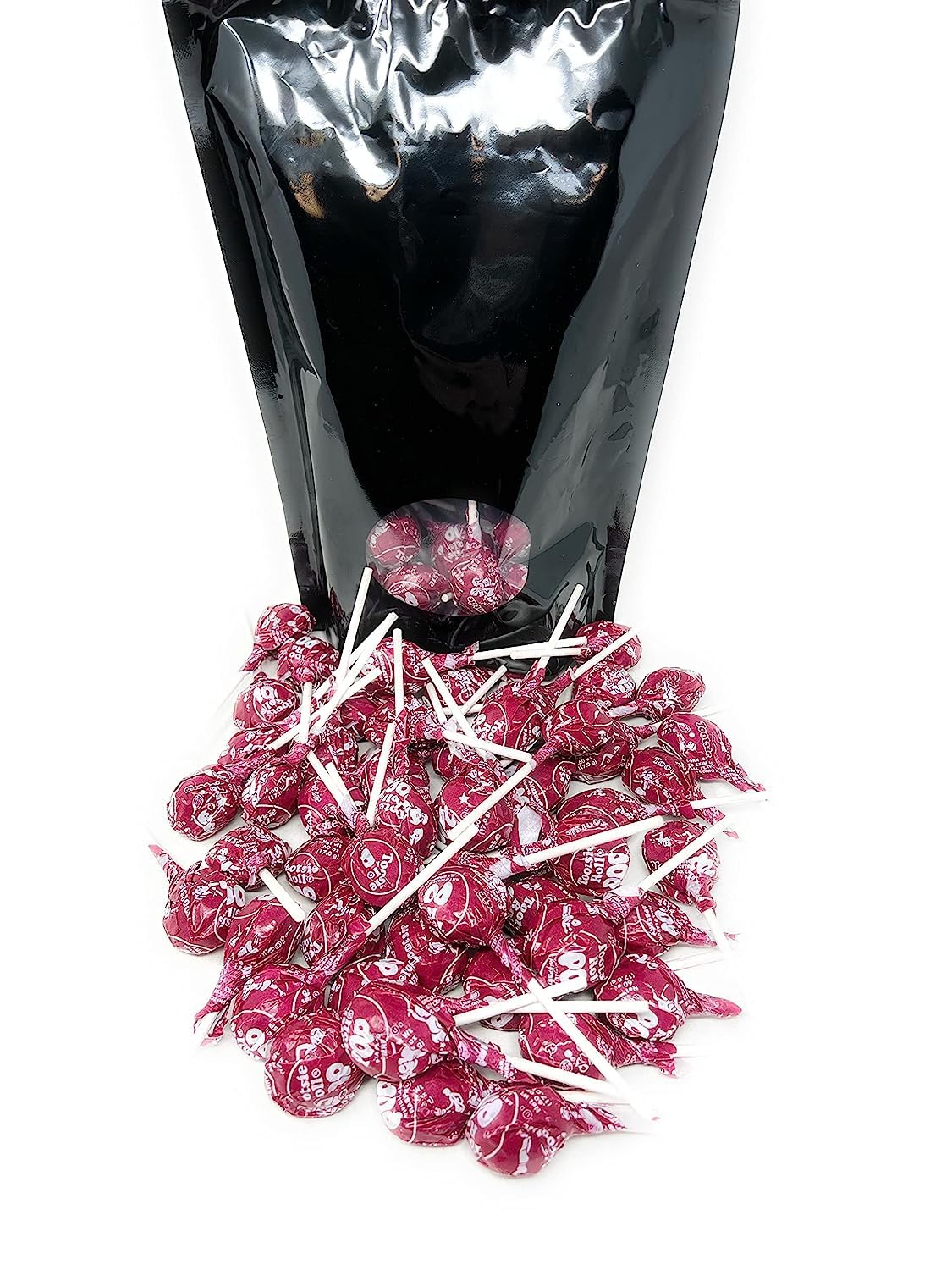 Red Raspberry Only Tootsie Pops Bulk Candy 60 Count Lollipops Suckers Variety Value Pack Aprox. 2.5 Lbs (40 Oz) Packaging Might
