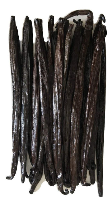 12 Tahitian Vanilla Beans Grade A For Extract, Cooking And Baking. 6"-7" Fresh Non-Gmo Gourmet Whole Pods By Fitnclean Vanilla.