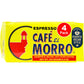 Cafe El Morro Dark Roast Espresso Coffee, Vacuum Sealed, Ground Espresso Beans, 9 oz (4 Pack)