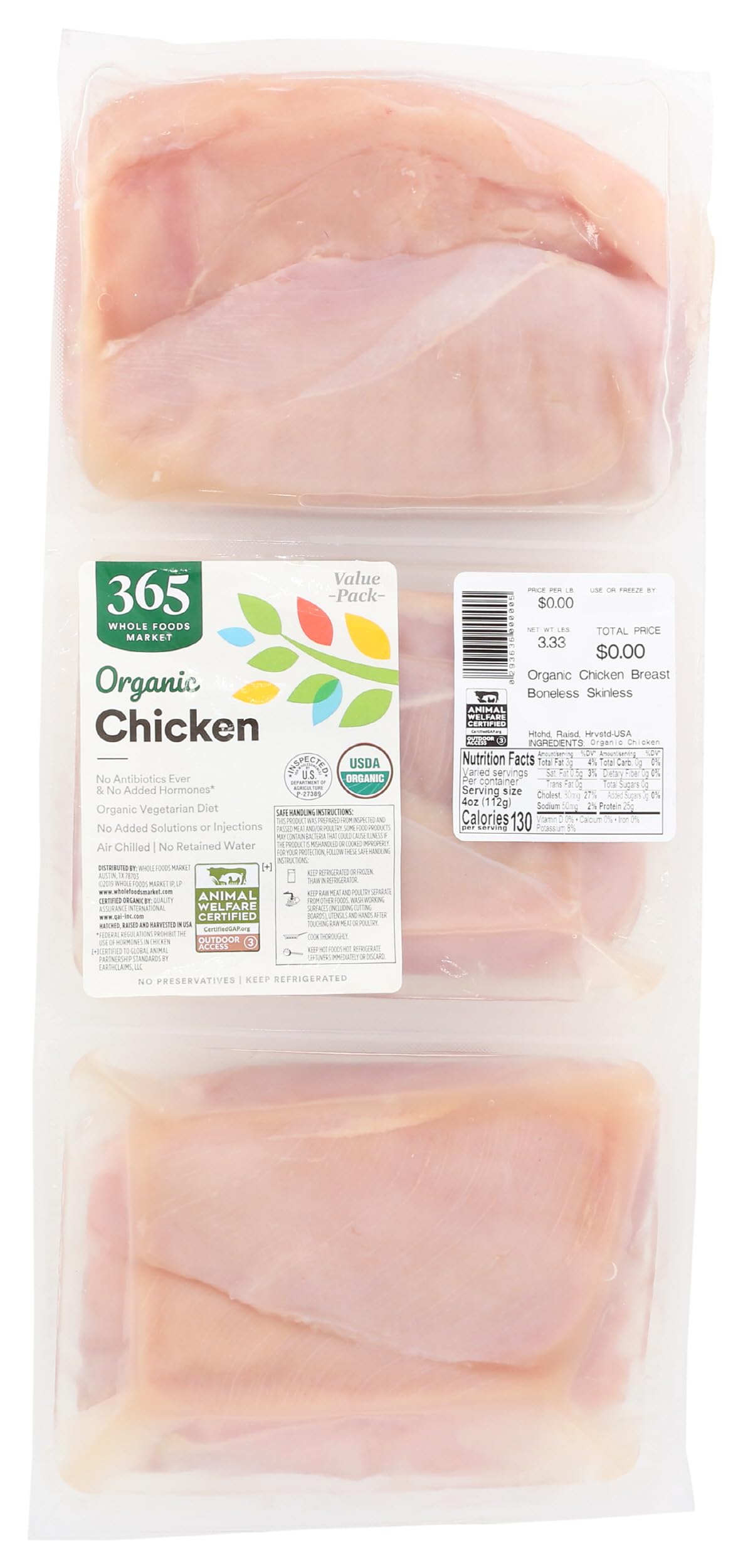 365 By Whole Foods Market, Chicken Breast Boneless Skinless Value Pack Organic Step 3