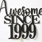 25Th Awesome Since1999 Cake Topper Cheers To 25 Years Birthday Cake Pick 25 Fabulous Cake Decoration For Happy 25Th Birthday Ann