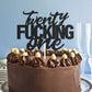 Twenty One Black Glitter Cake Toppers 21 Years Old 21St Birthday Party Decorations Supplies