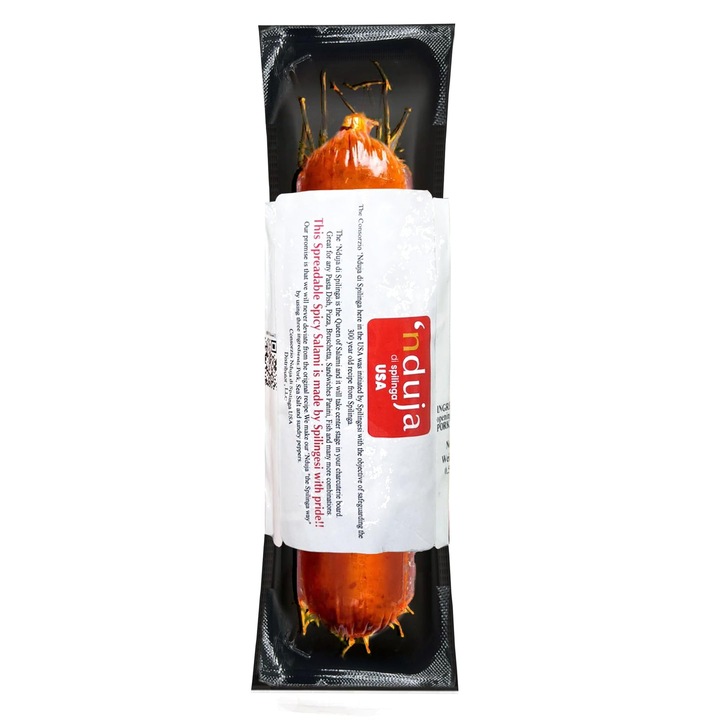 Sanniti Nduja di Spilinga USA | Spreadable Spicy Salami | Made Using a 300 Year-old Spilingesi Recipe | Great for Pasta Dishes, 