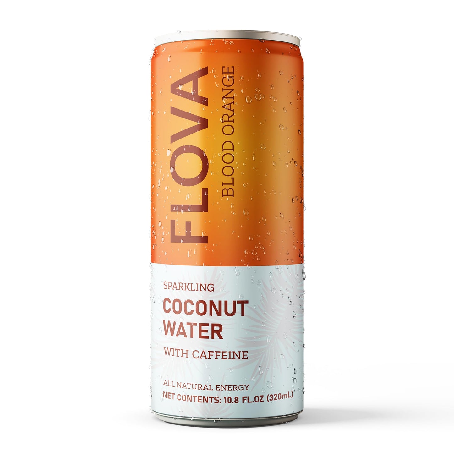 Flova Blood Orange Energy Drink, All Natural, 99% Juice, Pack of 12 Cans