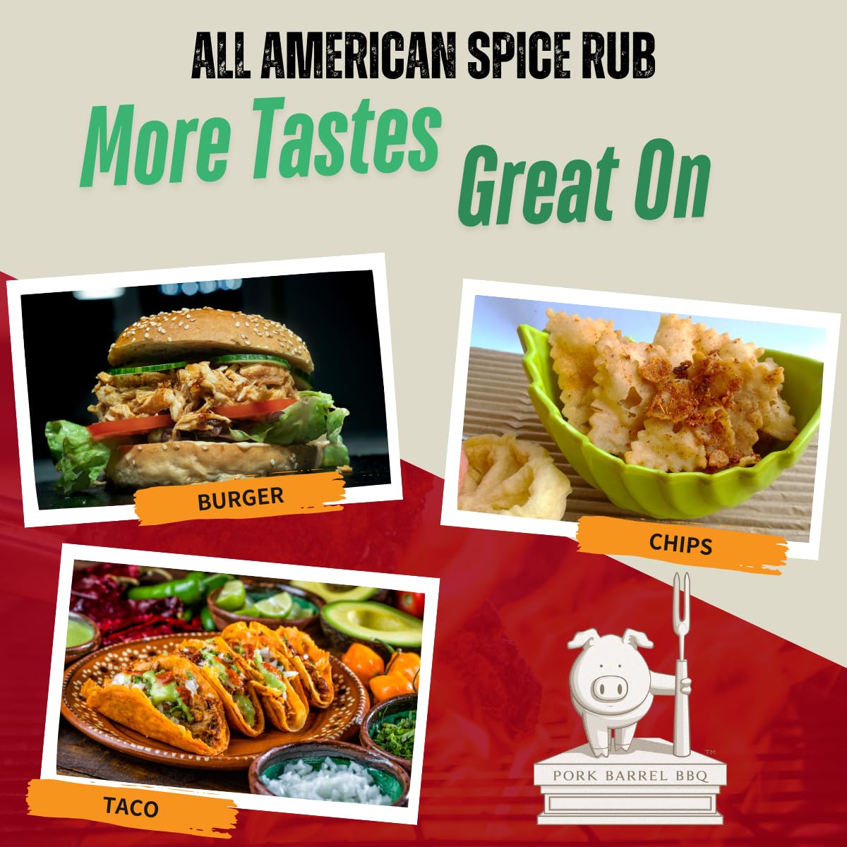 Pork Barrel BBQ All American Spice Rub - Keto, Gluten-Free, No MSG, 3.8 oz