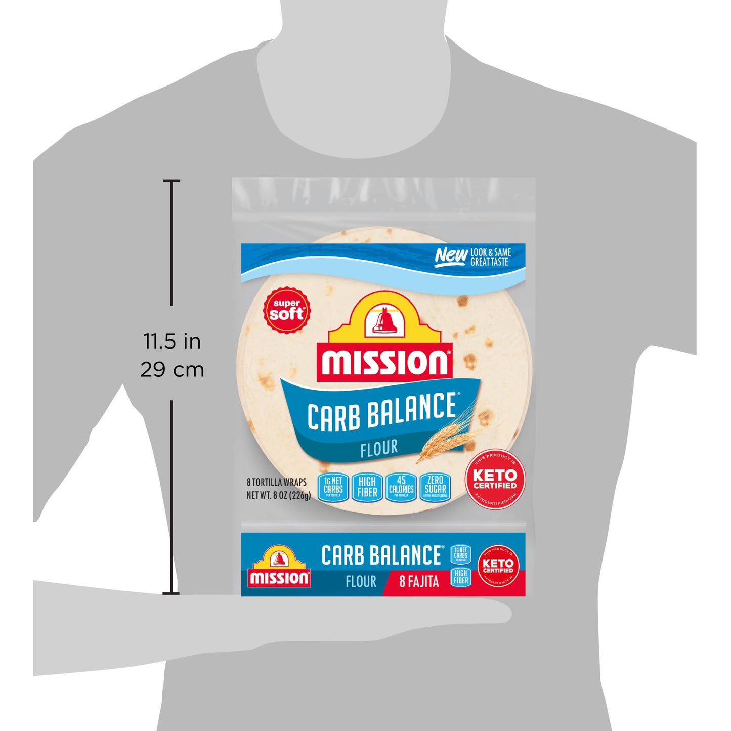 Mission Carb Balance Flour Tortillas, Fajita Size, 8 Count