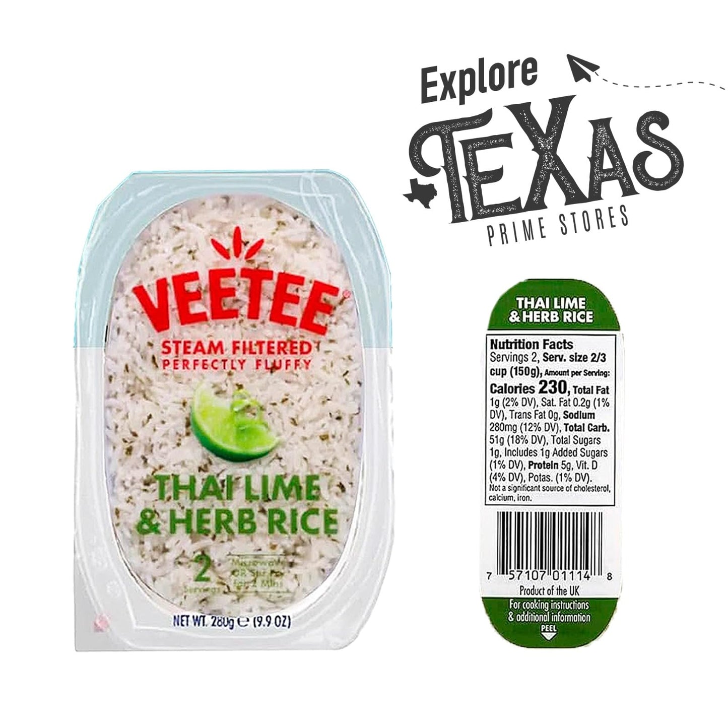 Veetee 6-Pack Thai Lime & Herb Rice Steam Filtered 10.6 Oz Microwaveable Tray