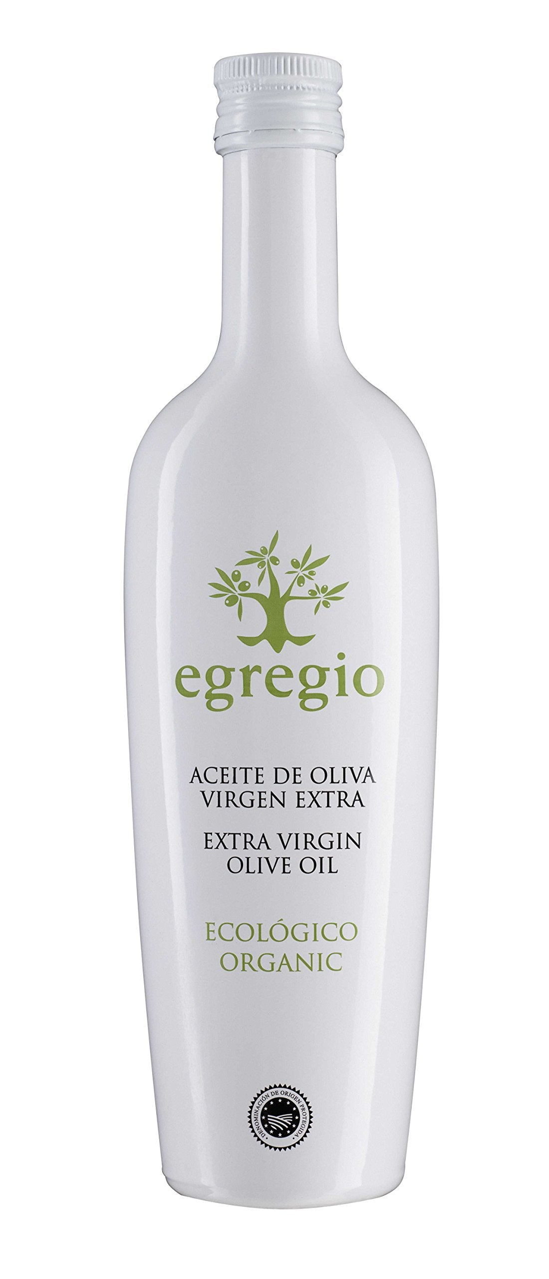 Oleoestepa Egregio Organic Spanish Extra Virgin Olive Oil from Andalusia | Varietal Blend | 0.5 Liter (16.9 Ounce) White Painted