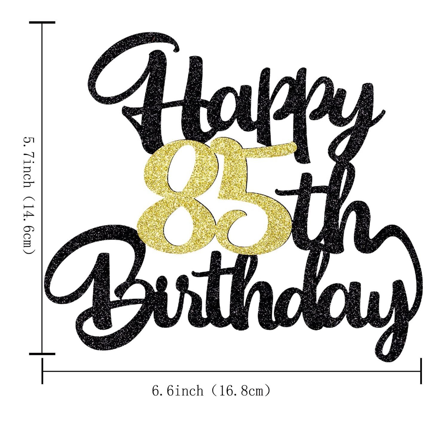 Klionjor 85Th Birthday Cake Topper - Happy Birthday Decoration For 85Th Birthday Party - Gift Plug-In (85)