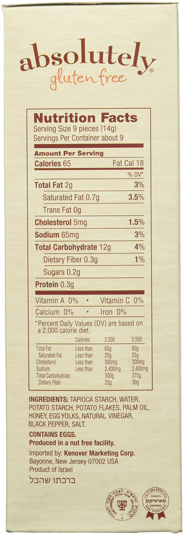 Absolutely Gluten Free, Crackers, Cracked Pepper, 4.4oz [Pack of 6]