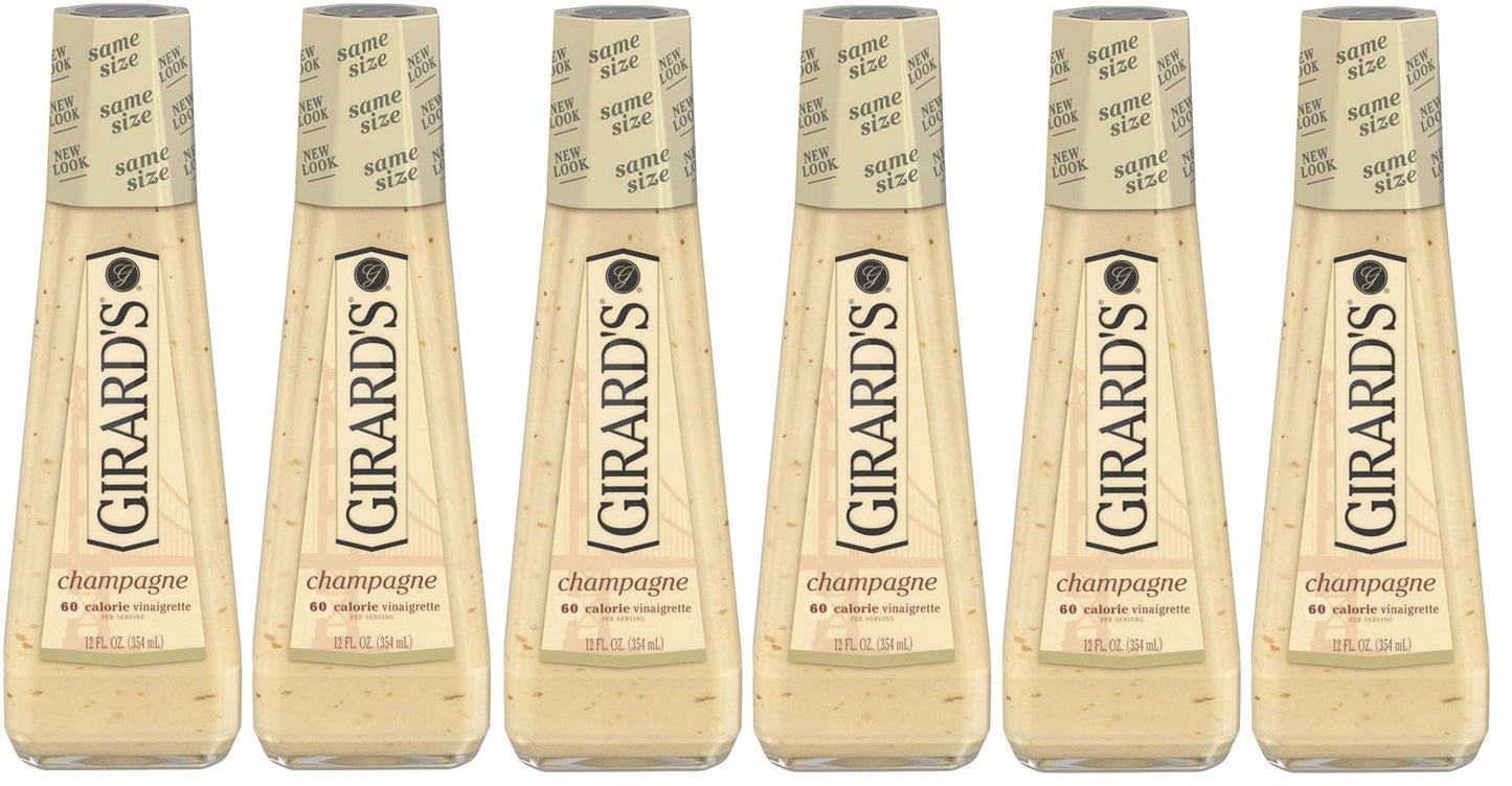 Girards Light Champagne Dressing, 12 oz, 60 Calories, Natural, Case of 6