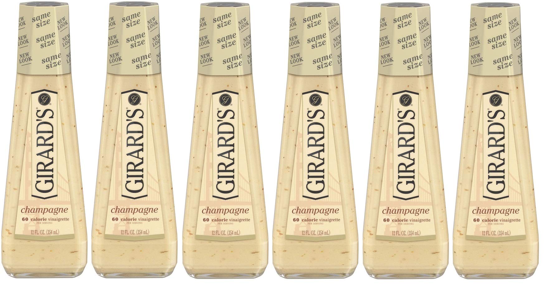 Girards Light Champagne Dressing, 12 oz, 60 Calories, Natural, Case of 6