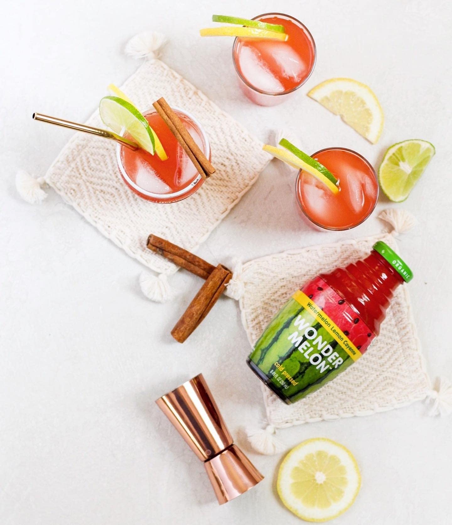 Wonder Melon Organic Watermelon Juice with Lemon & cayenne, 845oz (6 Pack) 100% Juice, cold Pressed