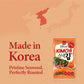 Wang Korean Roasted Seaweed Snack with Kimchi Flavor, Crispy 0.14 oz, Pack of 16