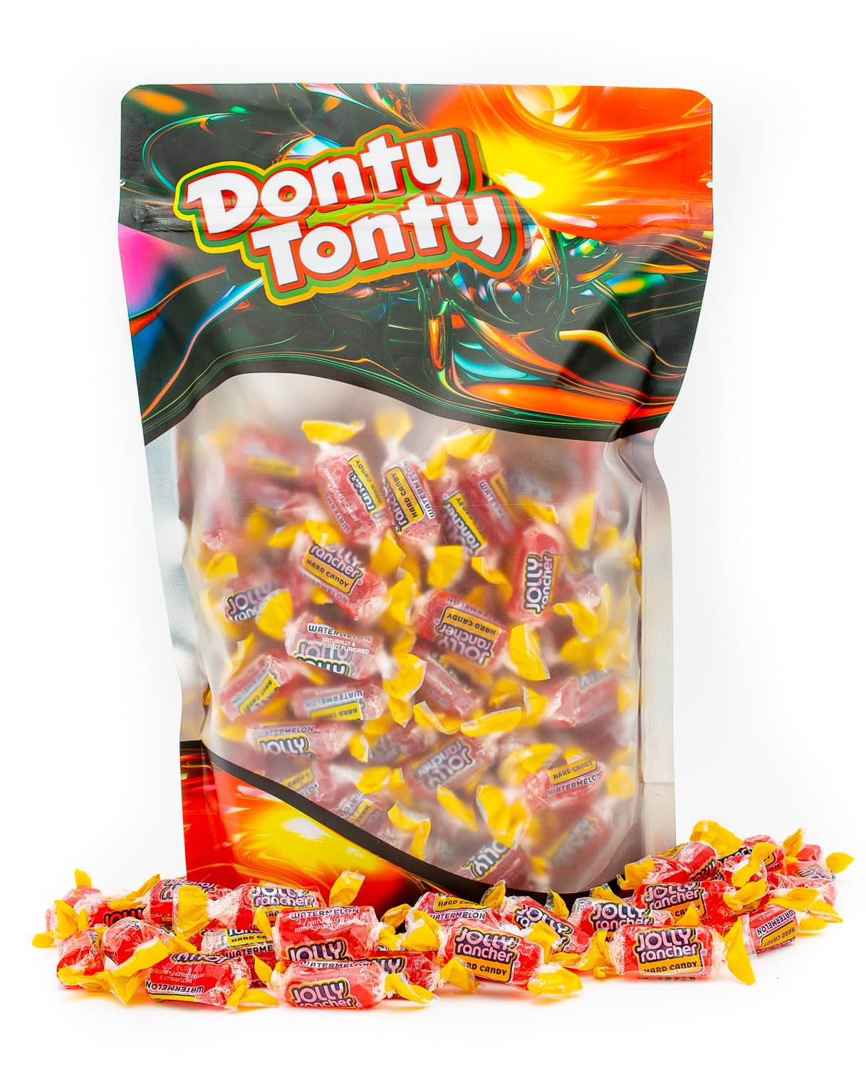 Donty-Tonty WATERMELON JOLLY RANCHER Hard Candy - Bulk 1 lb (74 Individually Wrapped Pieces)