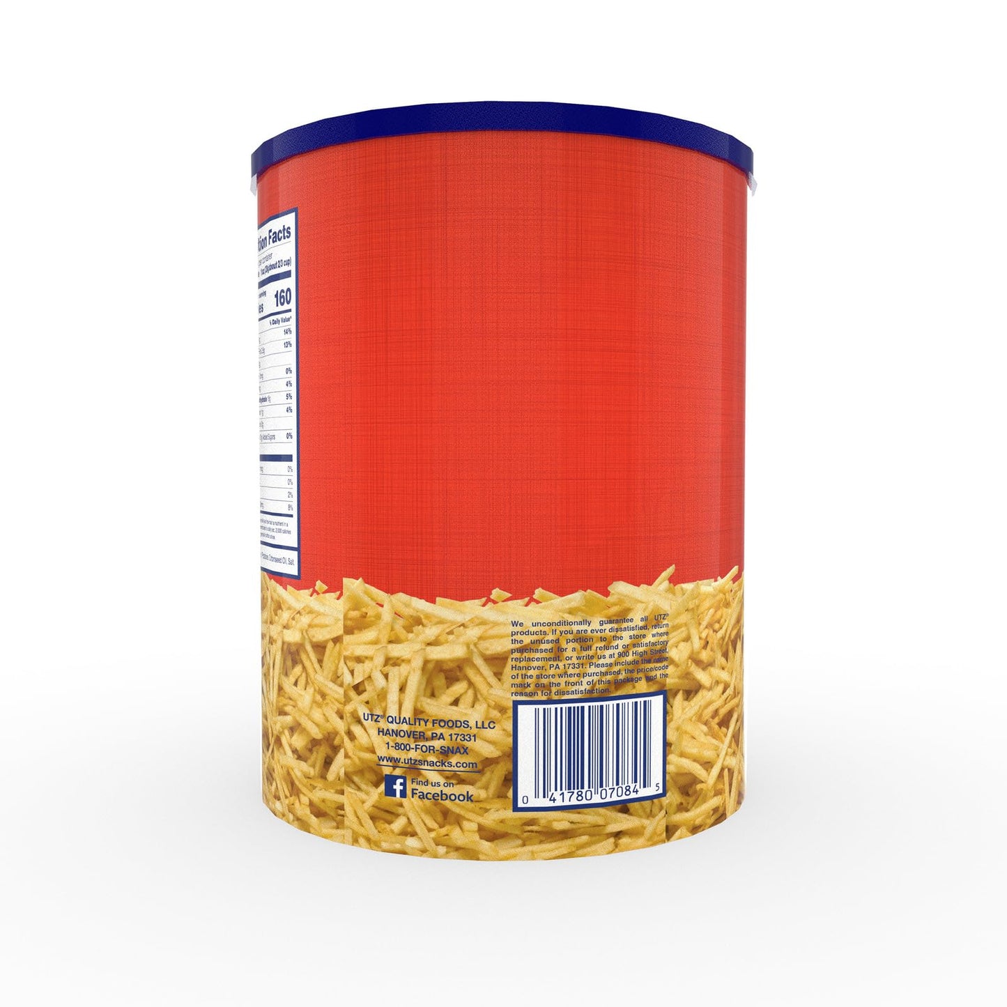 Utz Potato Stix, Original, 15 Oz Canister, Crispy Shoestring Potato Snacks, Gluten-Free, Cholesterol Free, Trans-Fat Free
