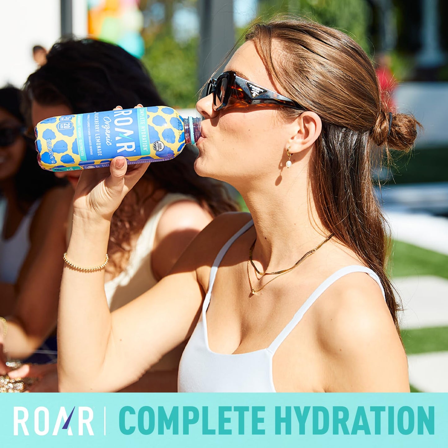 Roar Complete Hydration Organic - Electrolyte Drinks Loaded With Vitamins C, B5, B12 - Non-Gmo, Gluten-Free - Blackberry Lemonade - 12 Pc