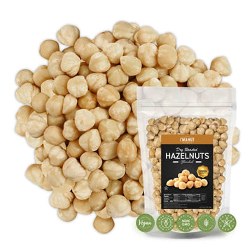 Premium Natural Toasted Hazelnuts, 32oz (2 lb) - Small Batch Roasted, Blanched, Non-GMO, Batch-Tested Gluten & Peanut-Free, Vega
