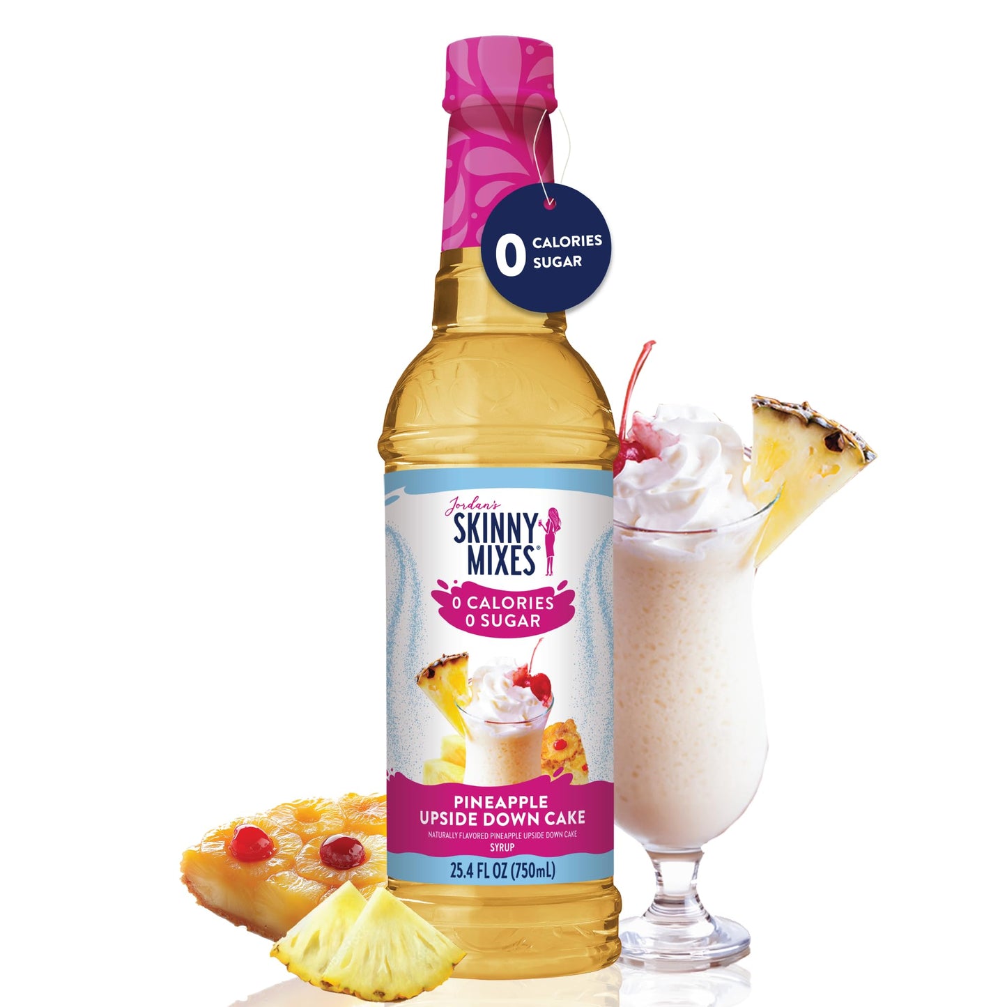 Jordans Skinny Syrups Sugar Free Coffee Syrup, Pineapple Upside Down Cake, 25.4 Fl Oz, Keto Friendly, Zero Calorie Flavoring