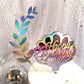 Double Layer Shining Shell Shape Happy Birthday Cake Topper,Dreamlike Ocean Shell Themed Cake Decoration For Girls Birthday,Summ