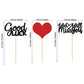 Gyufise 36Pcs We Will Miss You Cupcake Toppers Glitter Red Love Heart Good Luck Cupcake Picks For Retirement Theme Going Away Pa