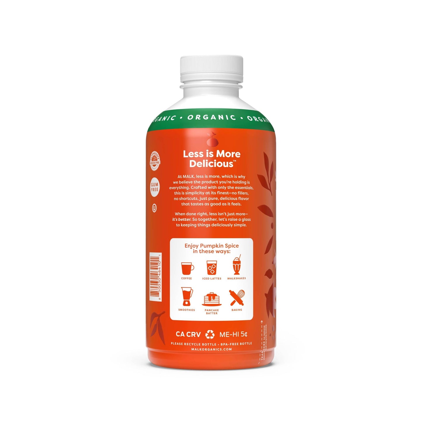 MALK Organic Pumpkin Spice Almond Milk - 28 fl oz - Non GMO - Clean, Simple Ingredients