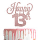 Lingteer Happy 13Th Birthday Cake Topper - Cheers To 13Th Birthday Thirteen Years Old Birthday Party Cake Decorations Sign.