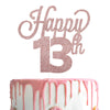 Lingteer Happy 13Th Birthday Cake Topper - Cheers To 13Th Birthday Thirteen Years Old Birthday Party Cake Decorations Sign.