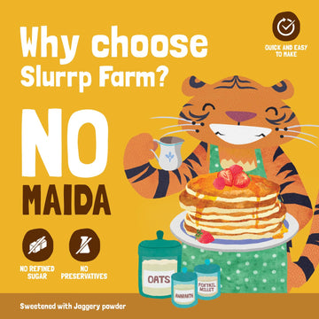 Slurrp Farm Healthy Pancake Lovers Combo | Blueberry, Classic, Chocolate & Banana | No White Flour, Wheat & Preservatives | Made