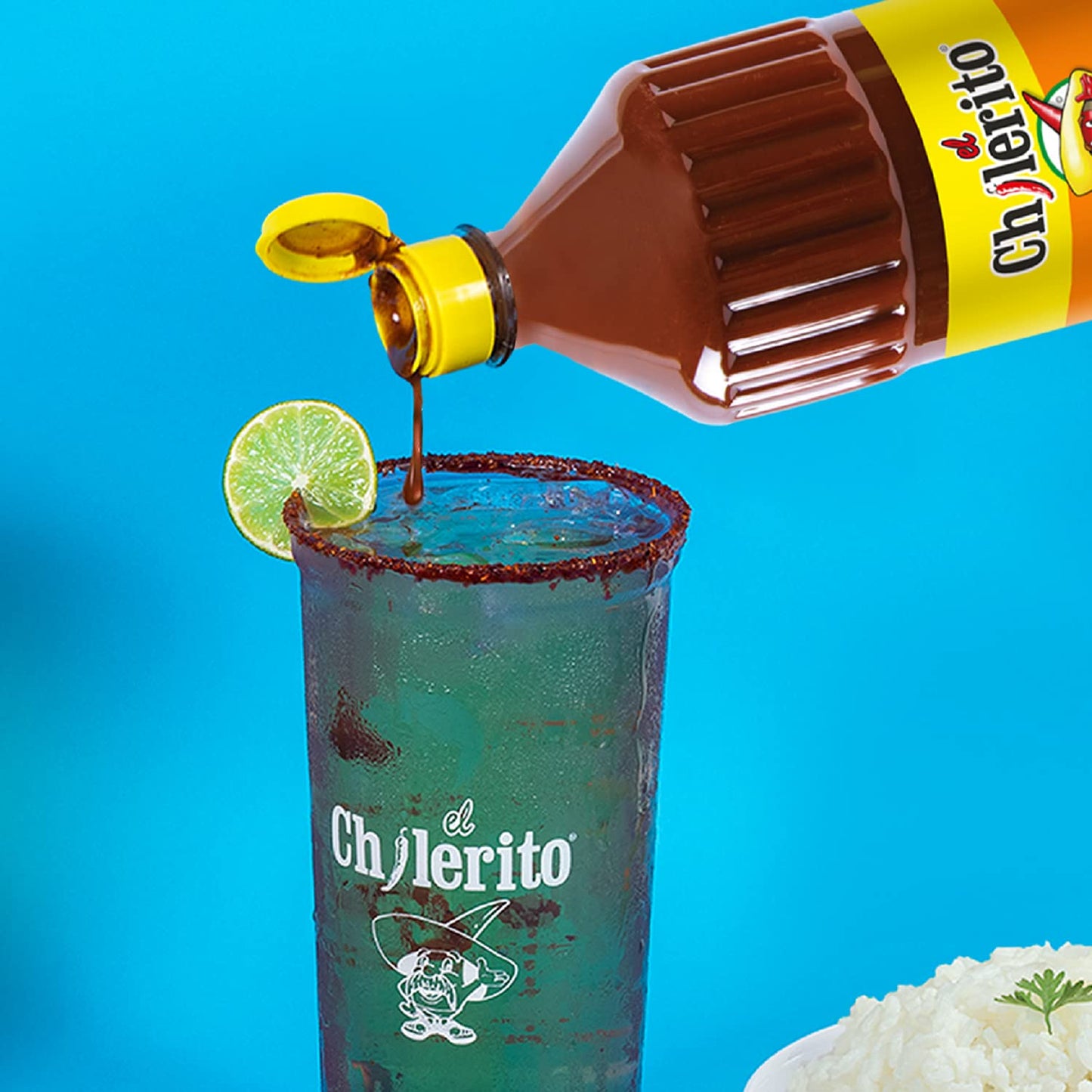 El Chilerito Sauce Chamoy Mango Flavor 5L/ 166.6 Fl. Oz - For Garnishing Fruits And Snacks, Kosher