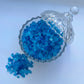 Sweetglob Old Fashioned Medium Rock Sugar Candy Gems, Lump Sugar Rock Crystals (1 Pound, Blue Raspberry)