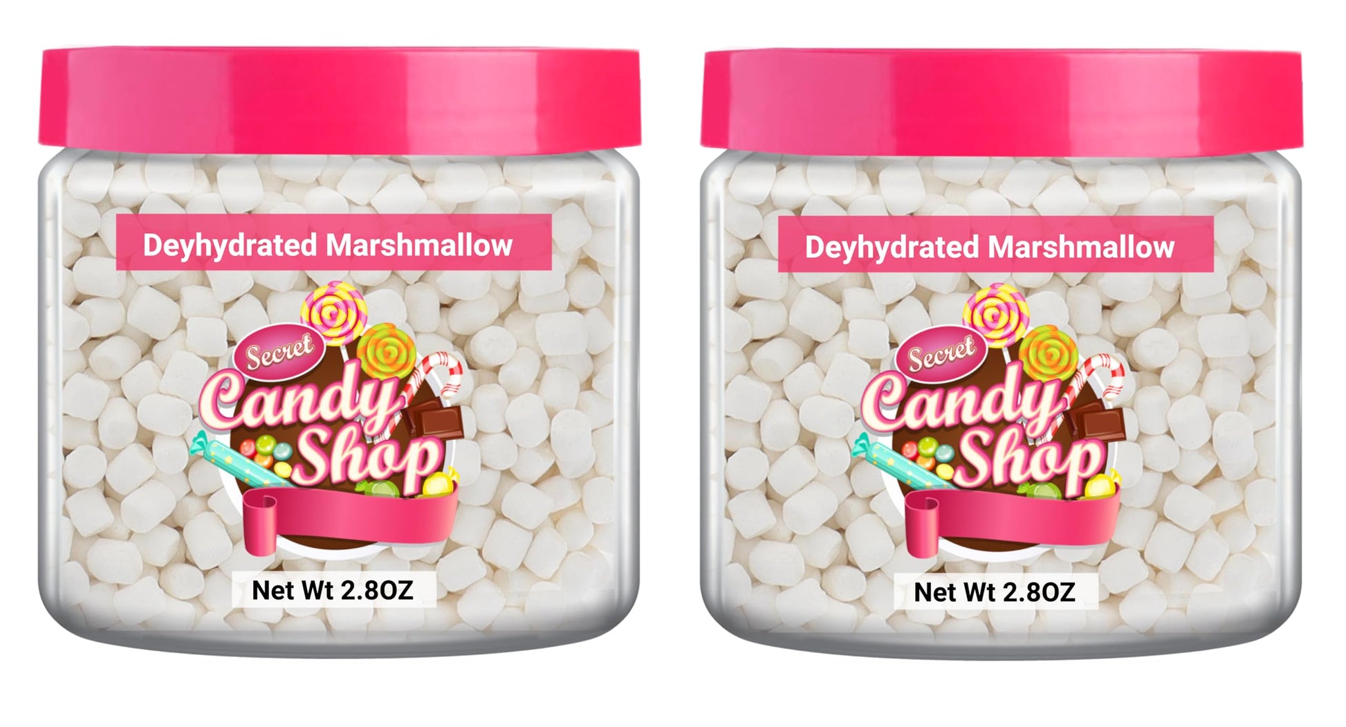 Candy Shop Premium Mini Dehydrated Marshmallows Bits (Pack Of 2, Vanilla)