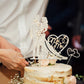 Spiareal 3 Pack Mr And Mrs Cake Topper Rhinestone Metal Love Wedding Cake Topper Crystal Heart Shaped Cake Toppers Funny Diamond