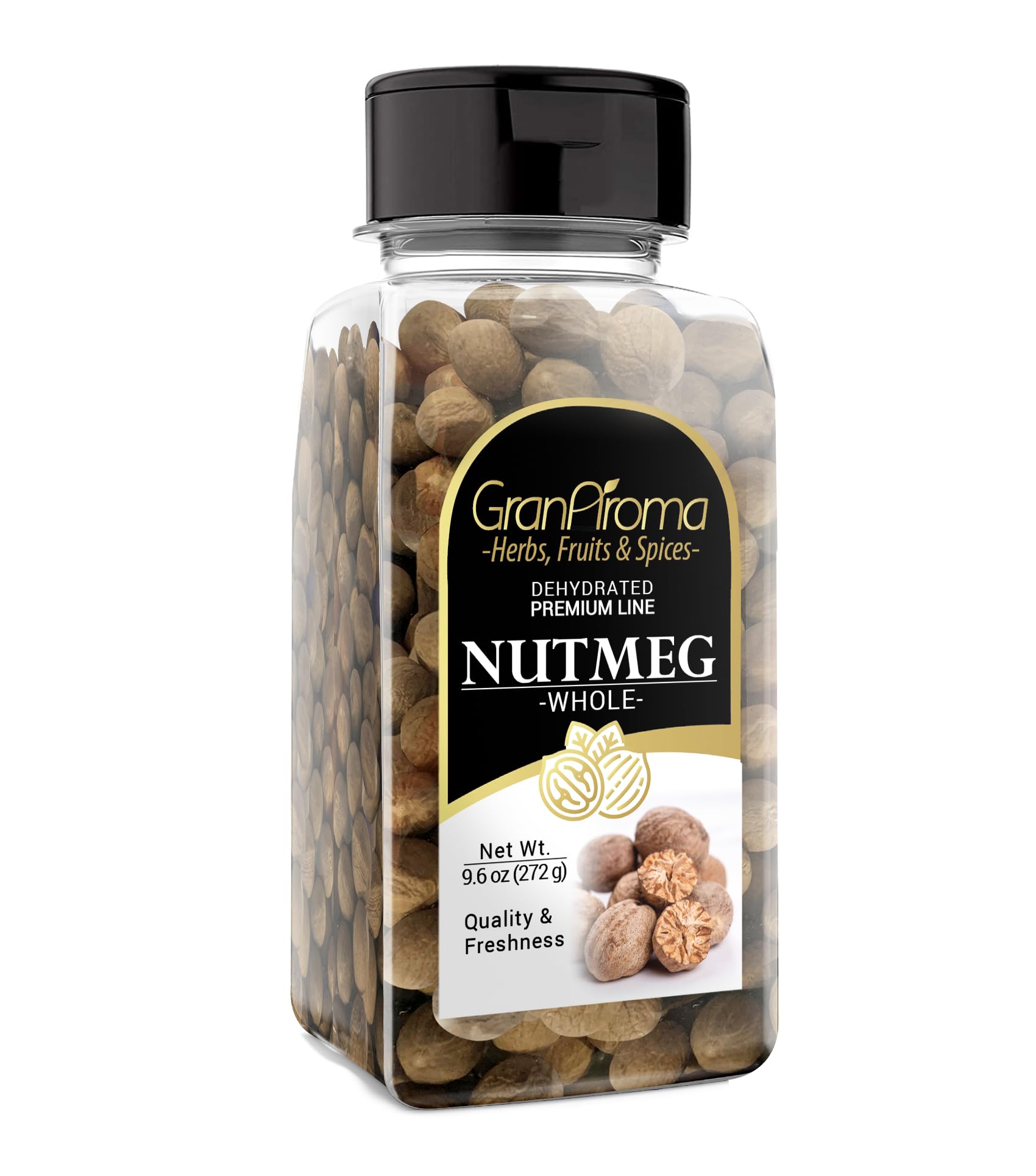 GranAroma Whole Nutmeg, 9.6 oz, Sweet & Savory Dishes, Baking, Whole Nut