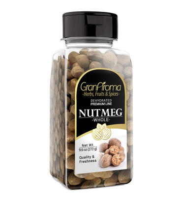 GranAroma Whole Nutmeg, 9.6 oz, Sweet & Savory Dishes, Baking, Whole Nut