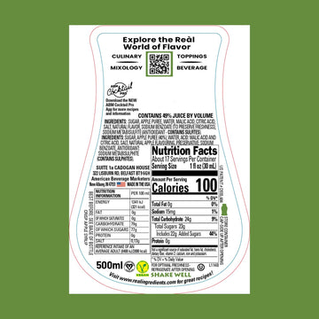 Crisp Apple Rel Infused Exotics  Apple Puree Infused Syrup  16.9 FL OZ Squeezable Bottle (Pack of 3)