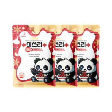 MISSLEE Mala Tteokbokki Sauce Mix (3 Pack, 2 Servings Each), Spicy & Aromatic Korean tteokbokki, Perfect for Rice Cakes, Stir-Fr