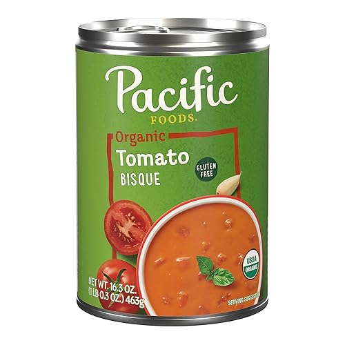Pacific Foods Organic Tomato Bisque, Vegetarian Soup 16.3 Oz Can