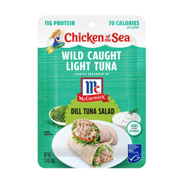Chicken of the Sea Wild Caught Light Tuna Salad, 2.5 oz Packet, Box of 6