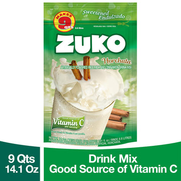 Zuko Horchata Instant Powder Drink | Family Pack | No Sugar Needed | Vitamin C | 14.1 Ounce (Pack Of 6)