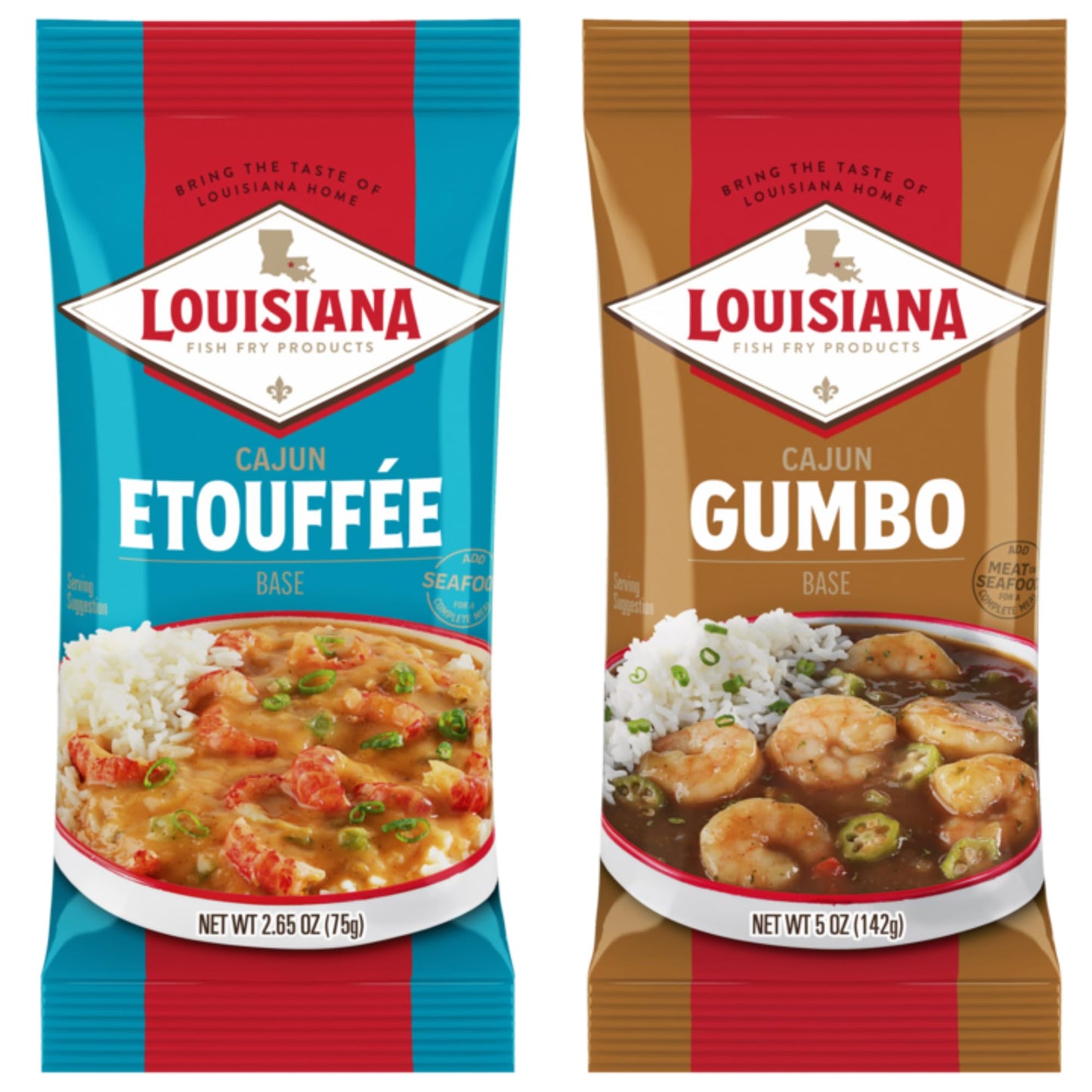 Louisiana Fish Fry Cajun Variety Bundle - Gumbo & Etouffee Bases (Pack Of 1 Each) - Just Add Your Favorite Meat And Or Seafood - Bring A Taste Of Louisiana Home