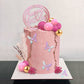 41 Pcs Balls Cake Decorations Flower Butterfly Cake Topper With Hot Pink And Gold Balls Balls Happy Birthday Cake Topper For Wed