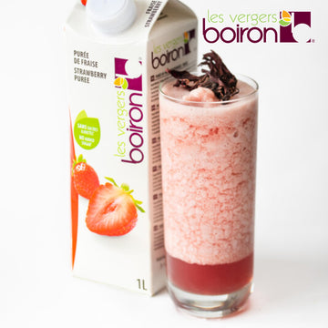 Les Vergers Boiron Strawberry Puree, 100% Fruit, All Natural, No Added Sugar, Non-Gmo, No Preservatives, No Added Flavors, Vegan