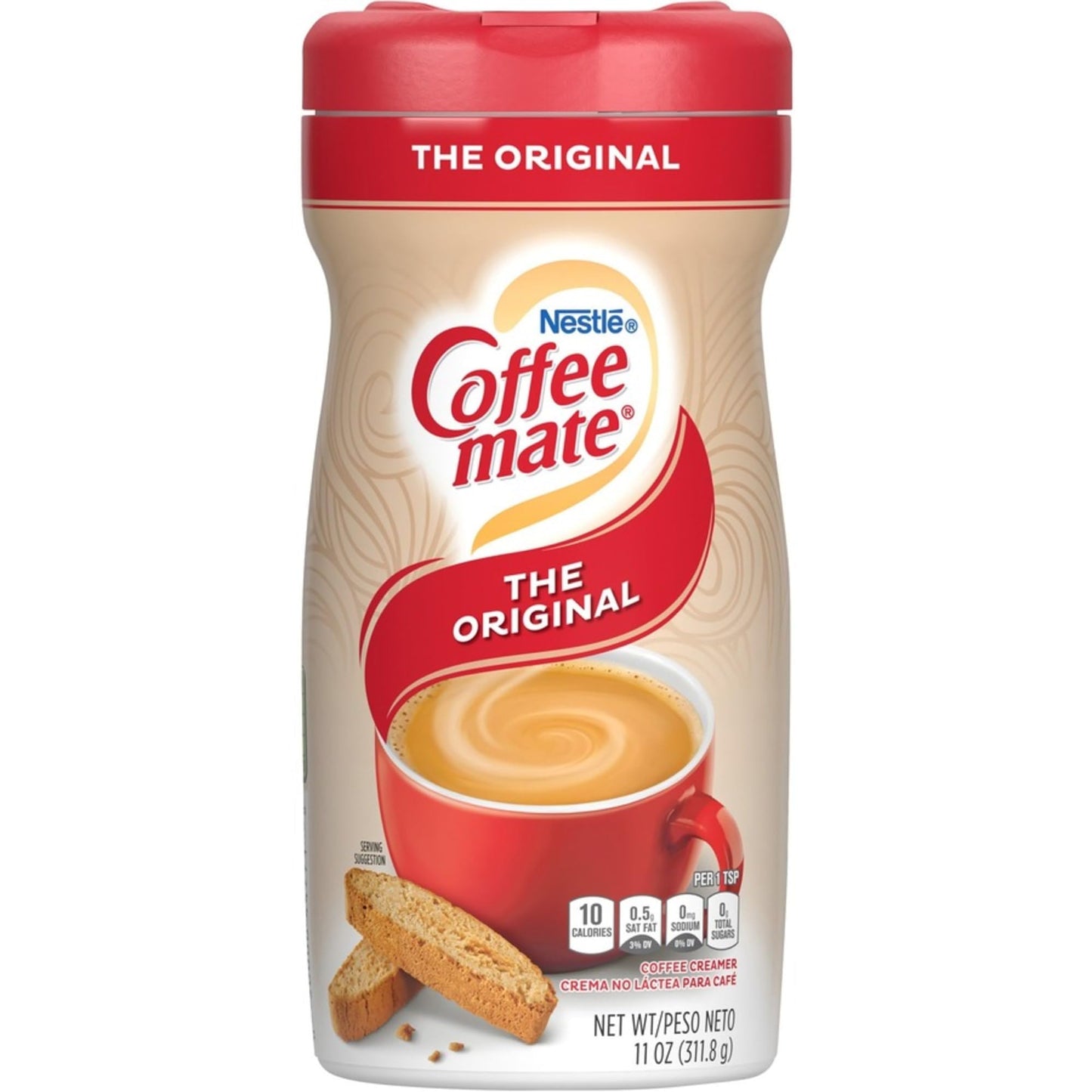 Coffee Mate Original Powdered Creamer Canister - Gluten-Free - Original Flavor - 11 Oz Canister - 12 / Carton - 1860 Serving