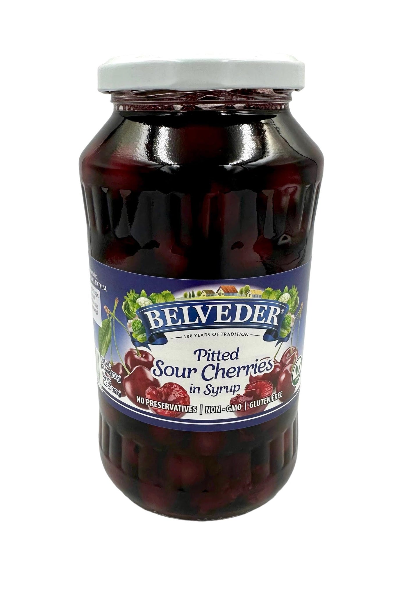 Belveder Pitted Sour Cherries, 24 oz