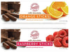 Sweet Candy Company Milk Chocolate Fruit Flavored Sticks - Gourmet Chocolate Covered Sticks, Orange and Raspberry, Gift Idea for