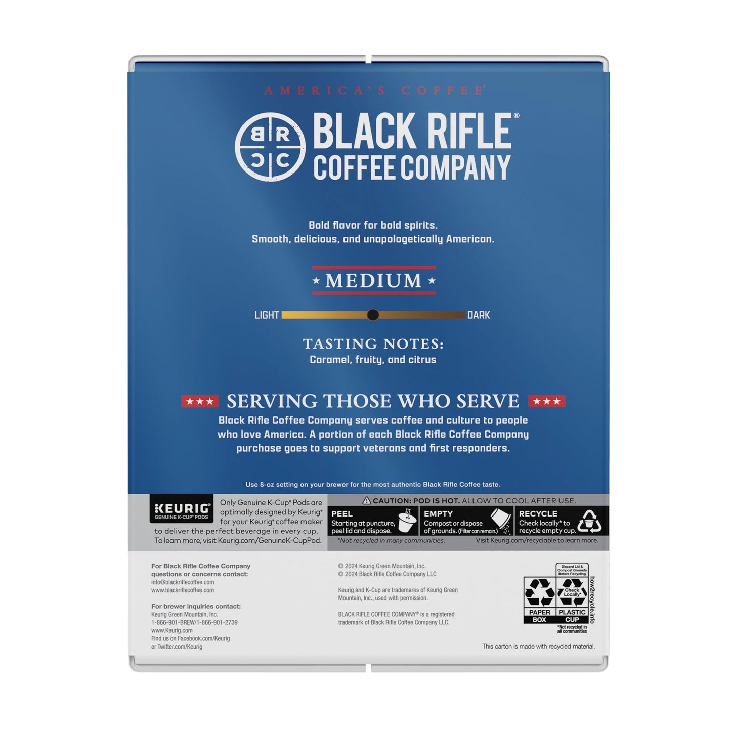 Black   Coffee Company Liberty Roast Single Serve Coffee, Hazelnut & Brown Sugar, 22 Count, 1 Pack