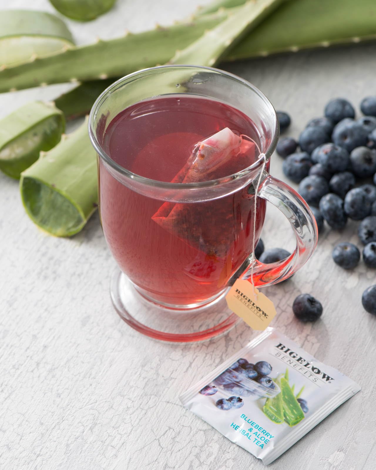 Bigelow Tea Herbal Tea, Blueberry and Aloe, Caffeine Free, 18 Count (Pack of 6), 108 Total Tea Bags, Model 072310010239