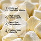 Freeze-dried yogurt chunks - Strawberry, Blueberry, Peach & Mango Mix | Crunchy Sweet & Tangy Snack for Ice Cream, Oatmeal, Lunc